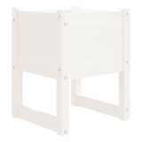 Planter White 40x40x52.5 cm Solid Wood Pine