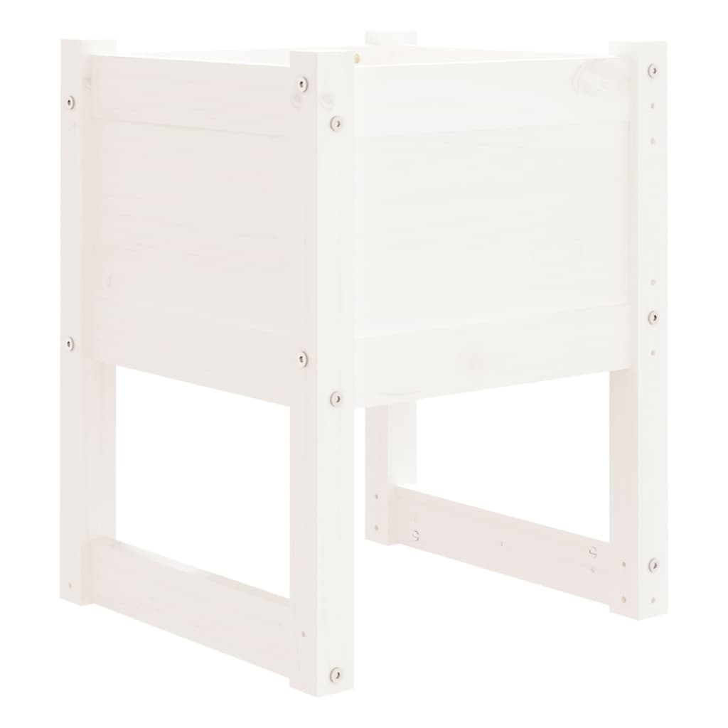 Planters 2 pcs White 40x40x52.5 cm Solid Wood Pine