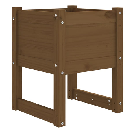 Planter Honey Brown 40x40x52.5 cm Solid Wood Pine