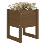 Planter Honey Brown 40x40x52.5 cm Solid Wood Pine