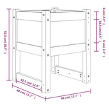 Planter Honey Brown 40x40x52.5 cm Solid Wood Pine