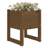 Planters 2 pcs Honey Brown 40x40x52.5 cm Solid Wood Pine