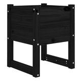 Planter Black 40x40x52.5 cm Solid Wood Pine