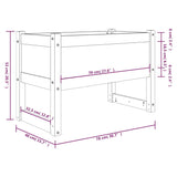 Planter Honey Brown 78x40x52 cm Solid Wood Pine