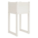 Planter White 40x40x81 cm Solid Wood Pine