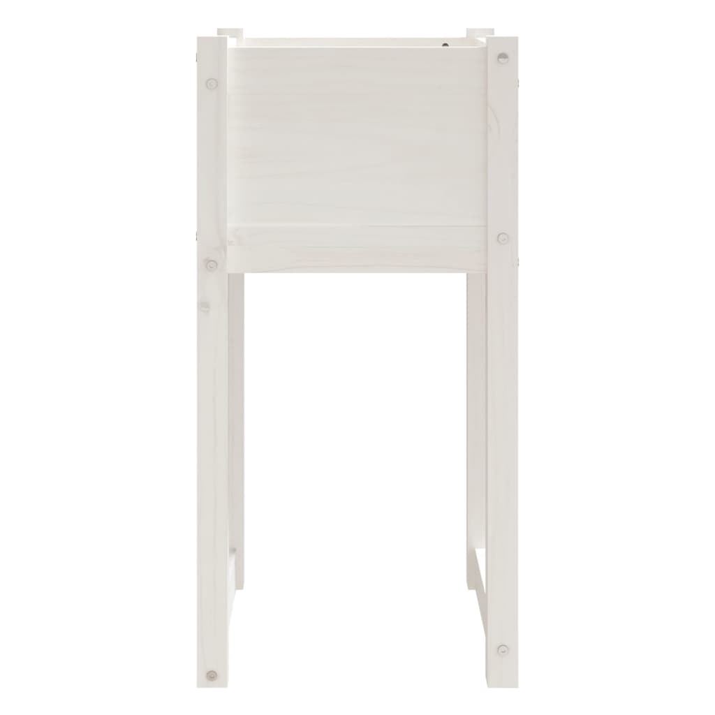 Planter White 40x40x81 cm Solid Wood Pine