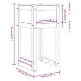 Planter Grey 40x40x81 cm Solid Wood Pine