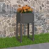 Planter Grey 40x40x81 cm Solid Wood Pine