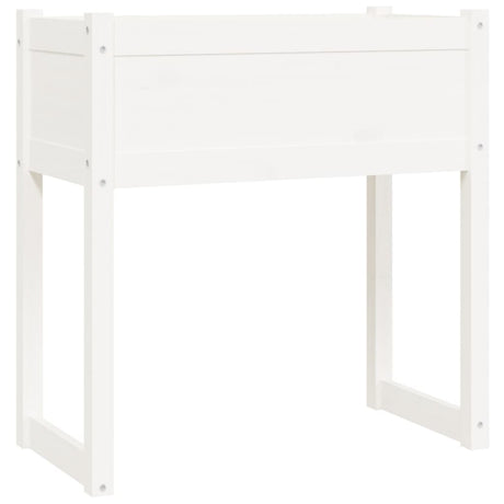 Planter White 78x40x81 cm Solid Wood Pine