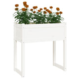 Planter White 78x40x81 cm Solid Wood Pine