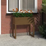 Planter Honey Brown 78x40x81 cm Solid Wood Pine