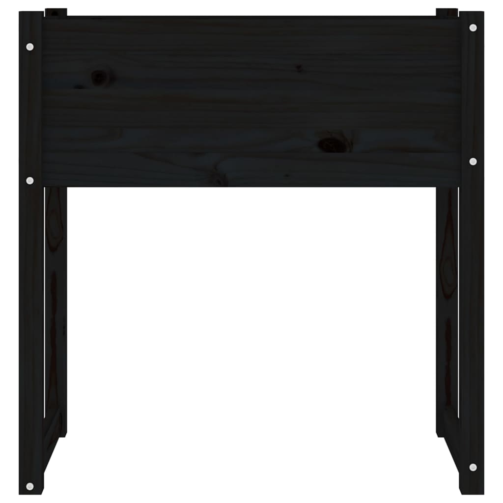 Planter Black 78x40x81 cm Solid Wood Pine