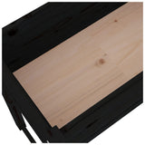 Planter Black 78x40x81 cm Solid Wood Pine