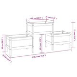 Planter Grey 178.5x44x75 cm Solid Wood Pine