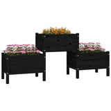 Planter Black 178.5x44x75 cm Solid Wood Pine