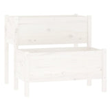 Planter White 84.5x84x75 cm Solid Wood Pine