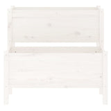 Planter White 84.5x84x75 cm Solid Wood Pine