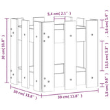 Garden Planter with Fence Design 30x30x30 cm Solid Wood Pine