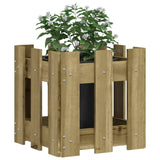 Garden Planter with Fence Design 30x30x30 cm Impregnated Wood Pine