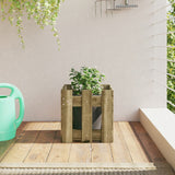 Garden Planter with Fence Design 30x30x30 cm Impregnated Wood Pine