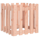 Garden Planter with Fence Design 50x50x50 cm Solid Wood Douglas