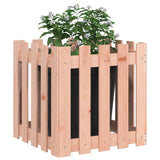 Garden Planter with Fence Design 50x50x50 cm Solid Wood Douglas