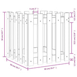 Garden Planter with Fence Design 50x50x50 cm Impregnated Wood Pine