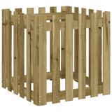 Garden Planter with Fence Design 60x60x60 cm Impregnated Wood Pine