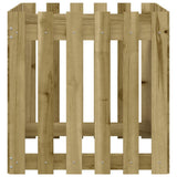 Garden Planter with Fence Design 60x60x60 cm Impregnated Wood Pine