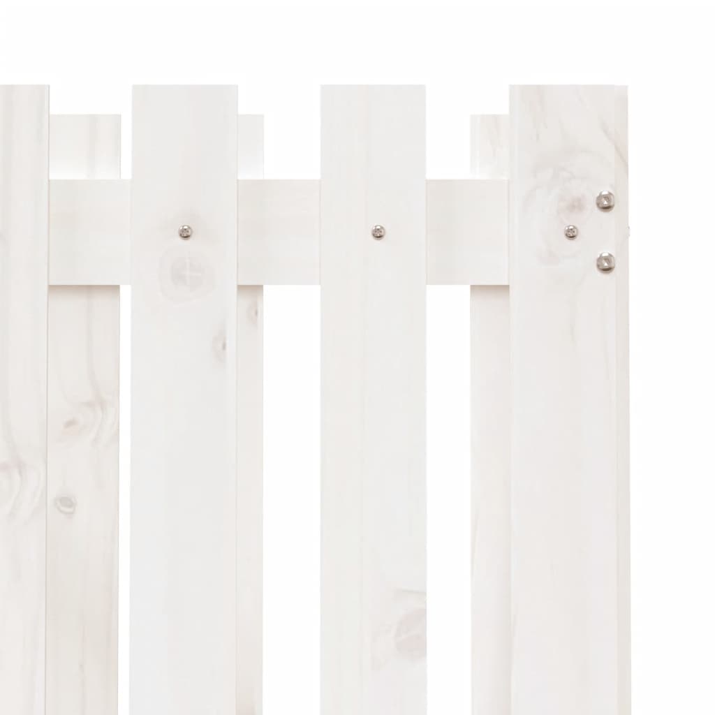 Garden Planter with Fence Design White 70x70x70 cm Solid Wood Pine