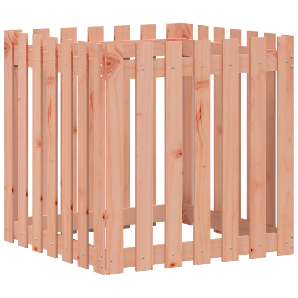 Garden Planter with Fence Design 70x70x70 cm Solid Wood Douglas