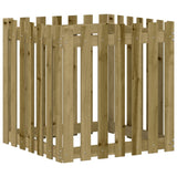 Garden Planter with Fence Design 70x70x70 cm Impregnated Wood Pine