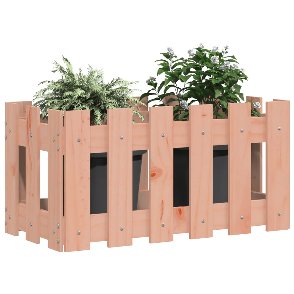 Garden Planter with Fence Design 60x30x30 cm Solid Wood Douglas