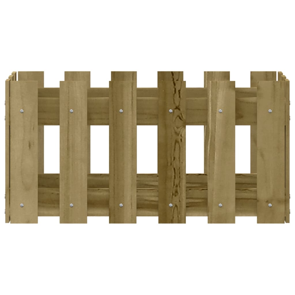 Garden Planter with Fence Design 60x30x30 cm Impregnated Wood Pine