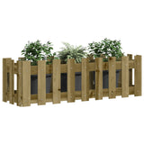 Garden Raised Bed with Fence Design 100x30x30 cm Impregnated Wood Pine