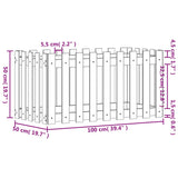 Garden Raised Bed with Fence Design 100x50x50 cm Impregnated Wood Pine