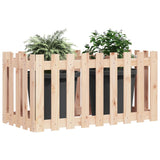 Garden Raised Bed with Fence Design 100x50x70 cm Solid Wood Pine