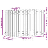 Garden Raised Bed with Fence Design 100x50x70 cm Solid Wood Pine