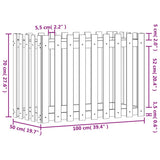 Garden Raised Bed with Fence Design 100x50x70 cm Solid Wood Douglas