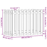 Garden Raised Bed with Fence Design 100x50x70 cm Impregnated Wood Pine