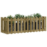 Garden Raised Bed with Fence Design 150x50x50 cm Impregnated Wood Pine