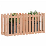 Garden Raised Bed with Fence Design 150x50x70 cm Solid Wood Douglas