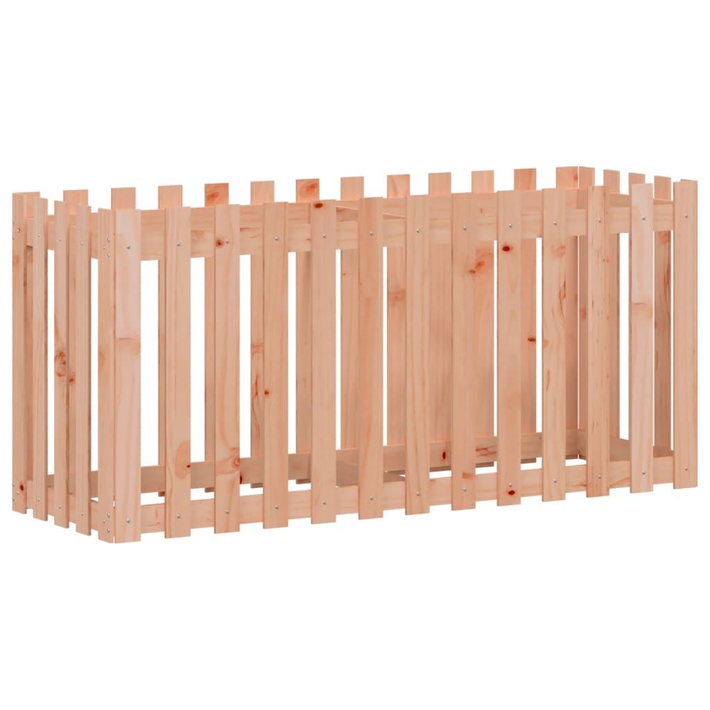 Garden Raised Bed with Fence Design 150x50x70 cm Solid Wood Douglas