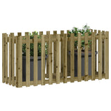 Garden Raised Bed with Fence Design 150x50x70 cm Impregnated Wood Pine