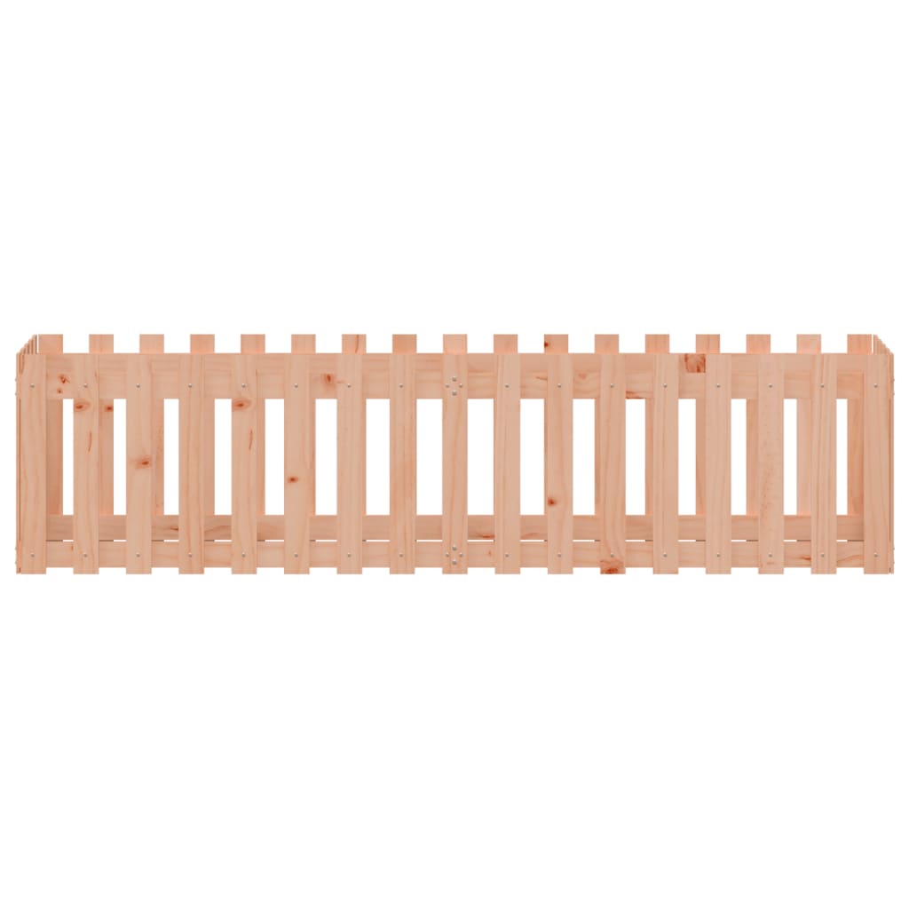 Garden Raised Bed with Fence Design 200x50x50 cm Solid Wood Douglas