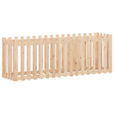 Garden Raised Bed with Fence Design 200x50x70 cm Solid Wood Pine