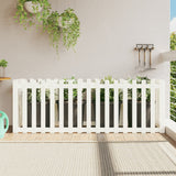 Garden Raised Bed with Fence Design White 200x50x70 cm Solid Wood Pine