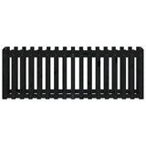 Garden Raised Bed with Fence Design Black 200x50x70 cm Solid Wood Pine