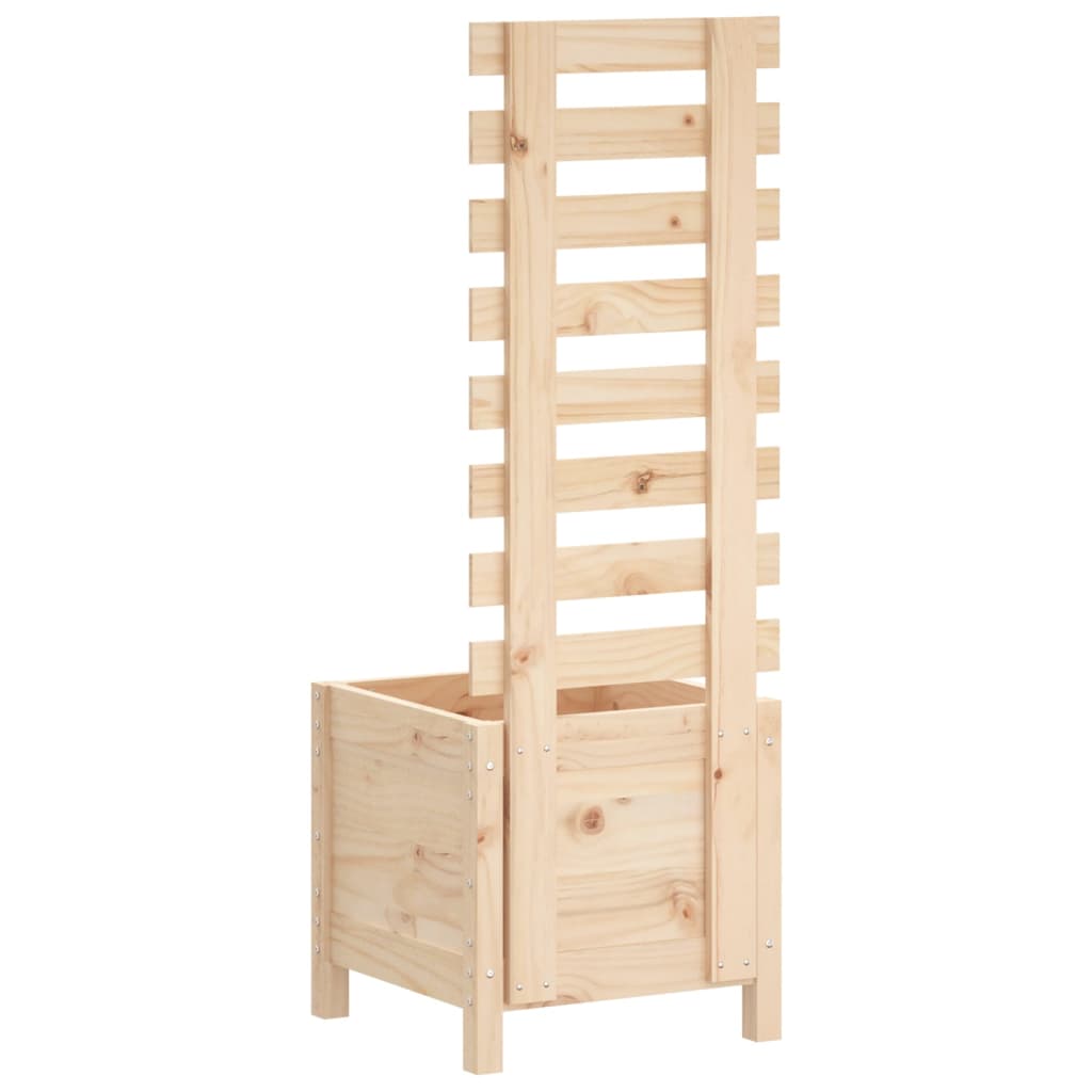 Garden Planter with Rack 39x39.5x114 cm Solid Wood Pine