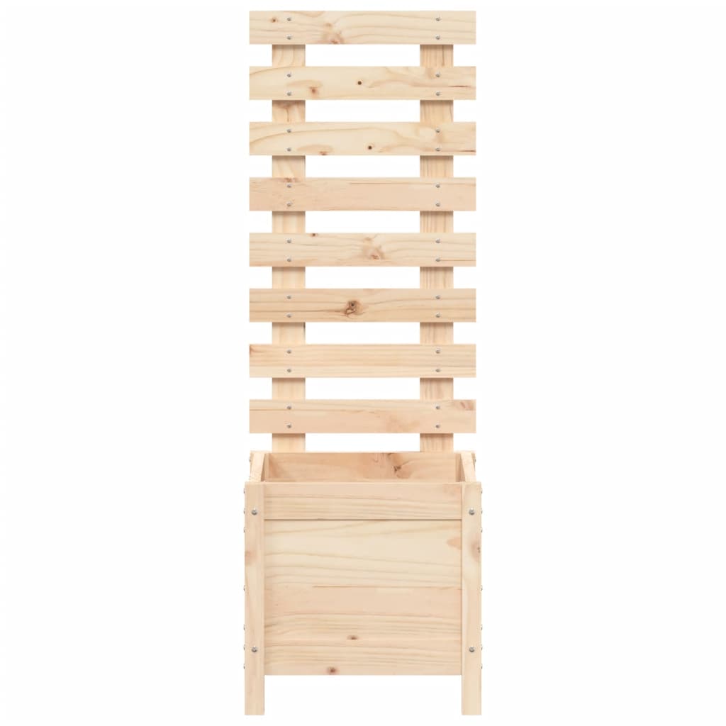 Garden Planter with Rack 39x39.5x114 cm Solid Wood Pine